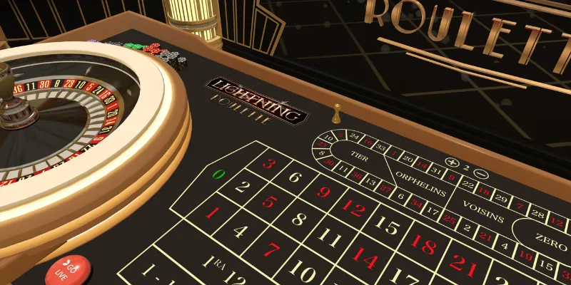 Các loại đặt cược trong Lightning Roulette 