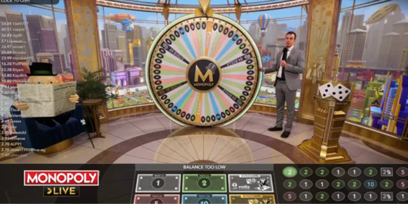 Tìm hiểu các loại cược và mức trả thưởng trong Monopoly Live