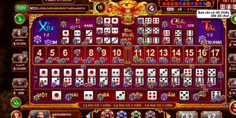 Đánh giá tỷ lệ thắng của các cửa cược trong trò chơi Sicbo