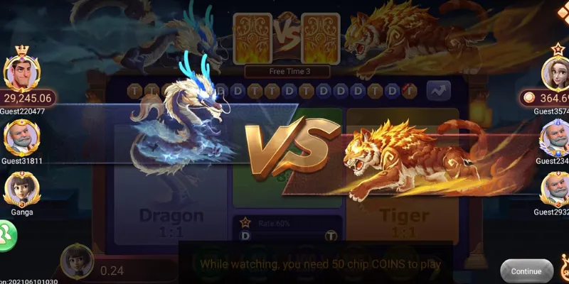 Giải thích luật chơi và cách tính điểm trong Dragon Tiger